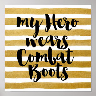 Mijn Hero Wears Combat Boots Poster