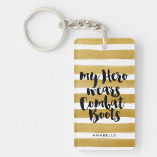 Mijn Hero Wears Combat Boots Sleutelhanger