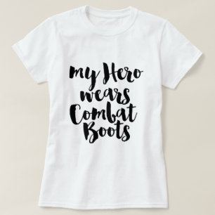 Mijn Hero Wears Combat Boots T-shirt