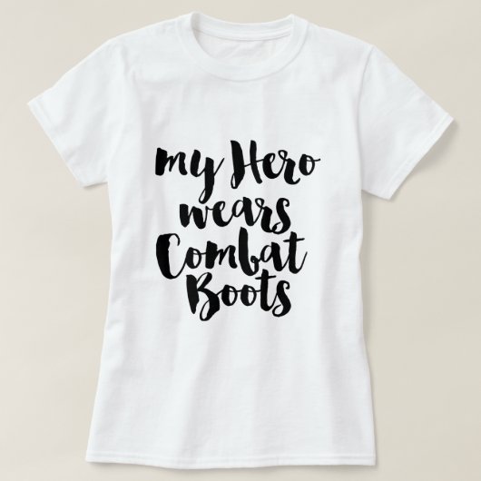 Mijn Hero Wears Combat Boots T-shirt (Design voorkant)