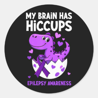 Mijn Hersenen Hebben Hicc Dino Epilepsie Bewustzij Ronde Sticker