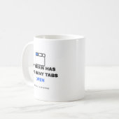 Mijn Hersenen Hebben Te Veel Tabbladen Open Grappi Koffiemok (Voorkant links)