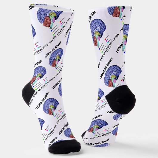 Mijn hersenen verliezen is geen aanvaardbare optie sokken (Gebogen)