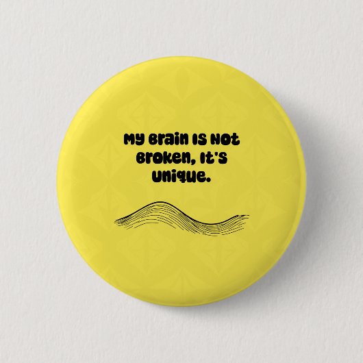 Mijn Hersenfunctie Niet Gebroken Het Is Uniek Neur Ronde Button 5,7 Cm (Voorkant)