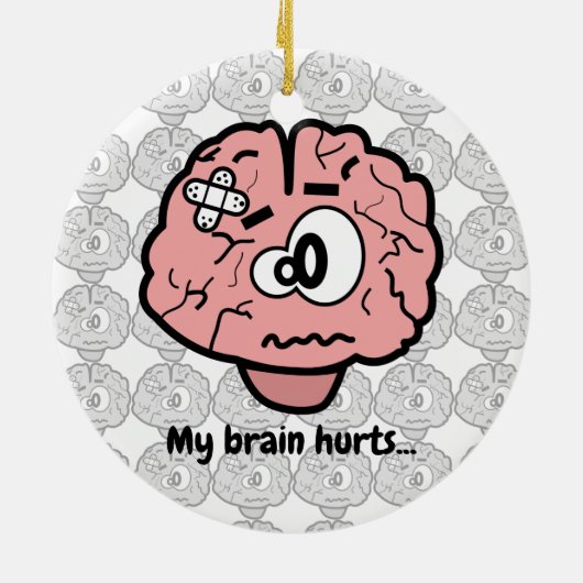 Mijn hersenhutten keramisch ornament (Achterkant)