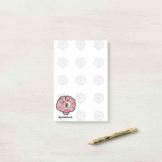 Mijn hersenhutten post-it® notes (Op bureau)