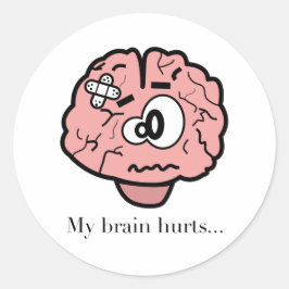 Mijn hersenhutten ronde sticker