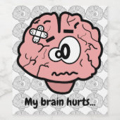 Mijn hersenhutten wijn etiket (Enkel label)