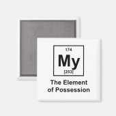Mijn, het element van bezit magneet (Voorkant / Achterkant)