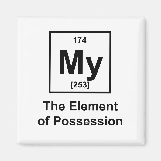 Mijn, het element van bezit magneet (Voorkant)