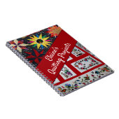 Mijn het Quillen Projecten kleurrijke Rode Witte T Notitieboek (Rechterzijde)