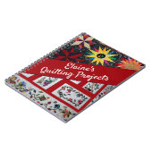 Mijn het Quillen Projecten kleurrijke Rode Witte T Notitieboek (Linkerzijde)