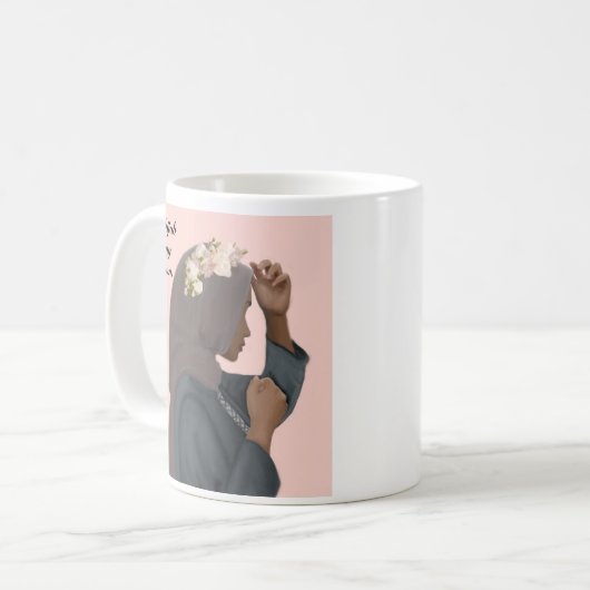 Mijn hidjab is mijn kroon dubbelzijdige mok (Voorkant links)