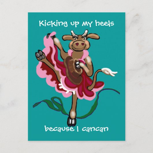 Mijn hielen omhoog trappen briefkaart (Voorkant)