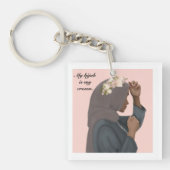 Mijn hijab is mijn kroon sleutelhanger (voorkant)