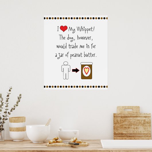 Mijn hippet houdt van Peanut Butter Poster (Keuken)