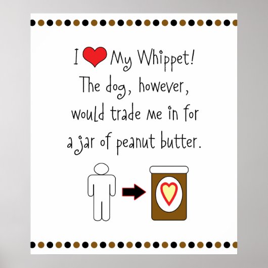 Mijn hippet houdt van Peanut Butter Poster (Voorkant)