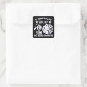 Mijn Hobbies zijn geologie en onhandig zijn Vierkante Sticker (Tas)