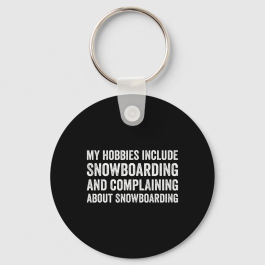 Mijn Hobbies zijn onder andere snowboarden Sleutelhanger (Voorkant)