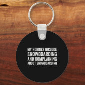 Mijn Hobbies zijn onder andere snowboarden Sleutelhanger (Voorkant)