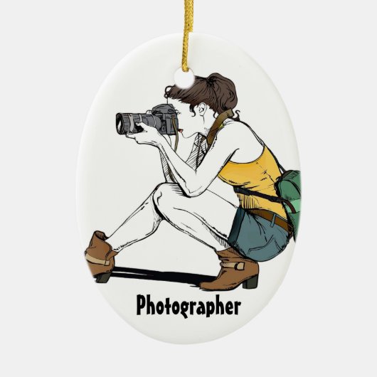 Mijn Hobby is fotografie Keramisch Ornament (Voorkant)