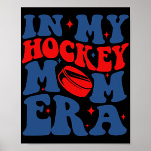 Mijn Hockey Moeder Era Groovy IJshockey Mama Moede Poster