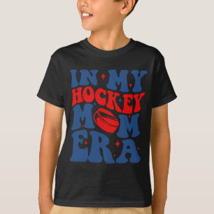 Mijn Hockey Moeder Era Groovy IJshockey Mama Moede T-shirt
