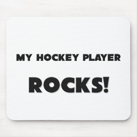 MIJN Hockey Player ROCKS! Muismat (Voorkant)