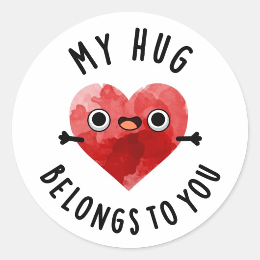 Mijn hok behoort tot je grappige hartenbeschermhoe ronde sticker (Voorkant)