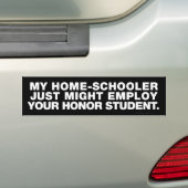 Mijn Homeschooler, Edelachtbare Student Bumperstic Bumpersticker (Op auto)