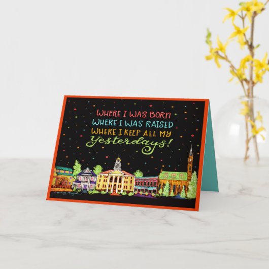 Mijn Hometown Kaart (Gele Bloem)