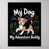 Mijn hond Adventure Buddy Outdoor Poster (Voorkant)