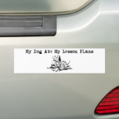 Mijn hond Ate Mijn lesplannen Bumpersticker (Op auto)