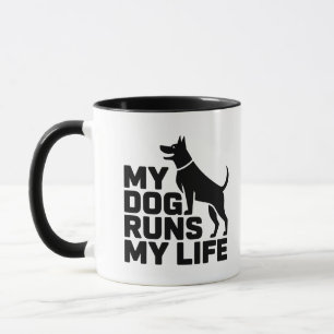 Mijn Hond Bepaalt Mijn Leven Minimalistische Honde Mok