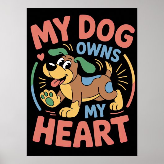 Mijn hond bezit mijn hart poster (Voorkant)