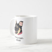 Mijn hond blaft het beste | Grappige Duitse herder Koffiemok (Voorkant links)
