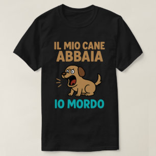Mijn hond blaft, ik bijt – Mooie Grafische T-shirt
