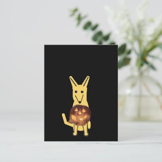 Mijn hond Buddy en Pumpkin, ansichtkaart Briefkaart (Staand voorkant)