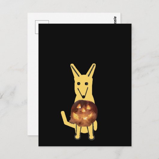 Mijn hond Buddy en Pumpkin, ansichtkaart Briefkaart (Voorkant / Achterkant)