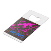 mijn hond creditkaart flessenopener (Voorkant Gekanteld)