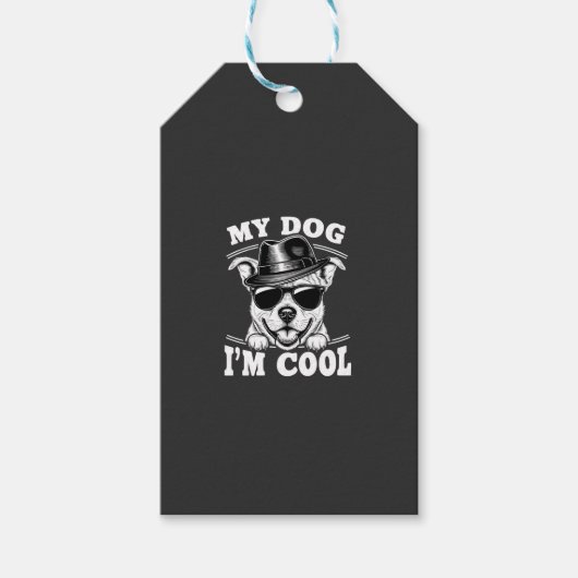 Mijn hond denkt dat ik cool ben cadeaulabel (Voorkant)