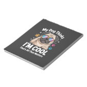 Mijn hond denkt dat ik cool ben, dat is alles wat  notitieblok (Linkerzijde)