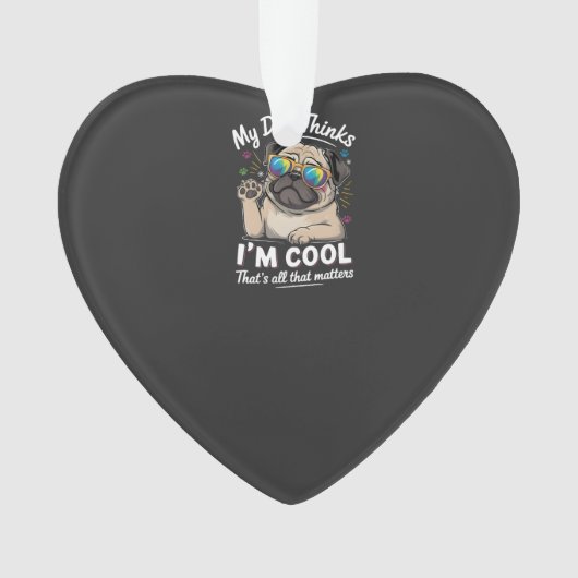 Mijn hond denkt dat ik cool ben dat is alles wat t ornament (voorkant)