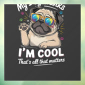 Mijn hond denkt dat ik cool ben dat is alles wat t raamsticker (Vel 3)