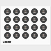 Mijn hond denkt dat ik cool ben dat is alles wat t ronde sticker (Vel)