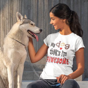 Mijn hond denkt dat ik een paardenpografie ben t-shirt
