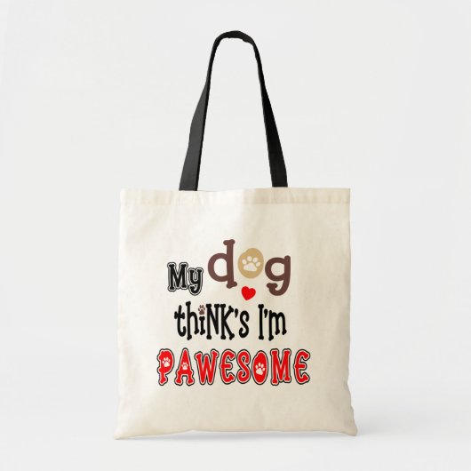 Mijn hond denkt dat ik een paardenvun Typografie b Tote Bag (Voorkant)