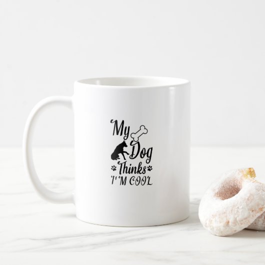 Mijn hond denkt dat ik kool ben koffiemok (Met donut)