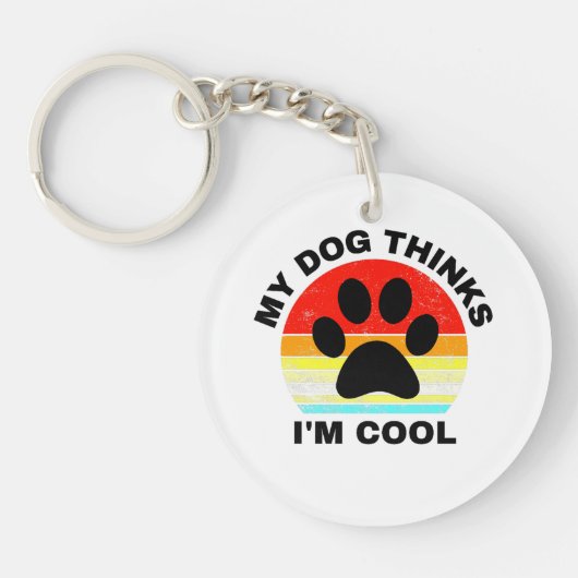 Mijn hond denkt dat ik kool ben sleutelhanger (Voorkant)