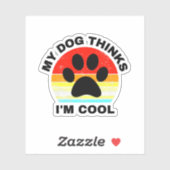 Mijn hond denkt dat ik kool ben sticker (Vel)